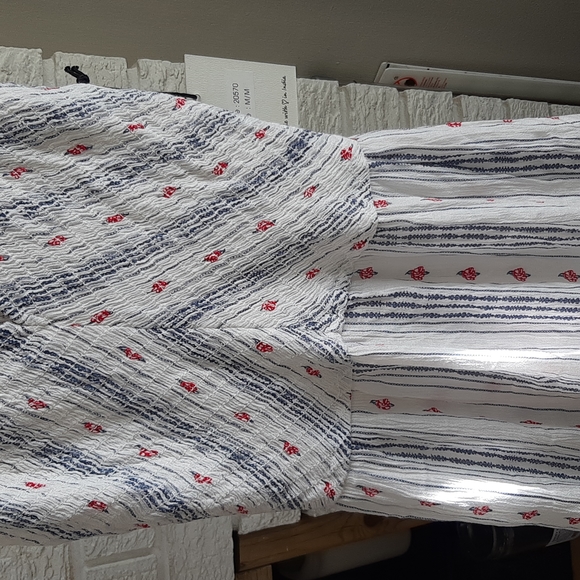 Women's NWT Japna White Maxi Dress Size M/S Milkmaid Feminine Resort Summer - Picture 6 of 15